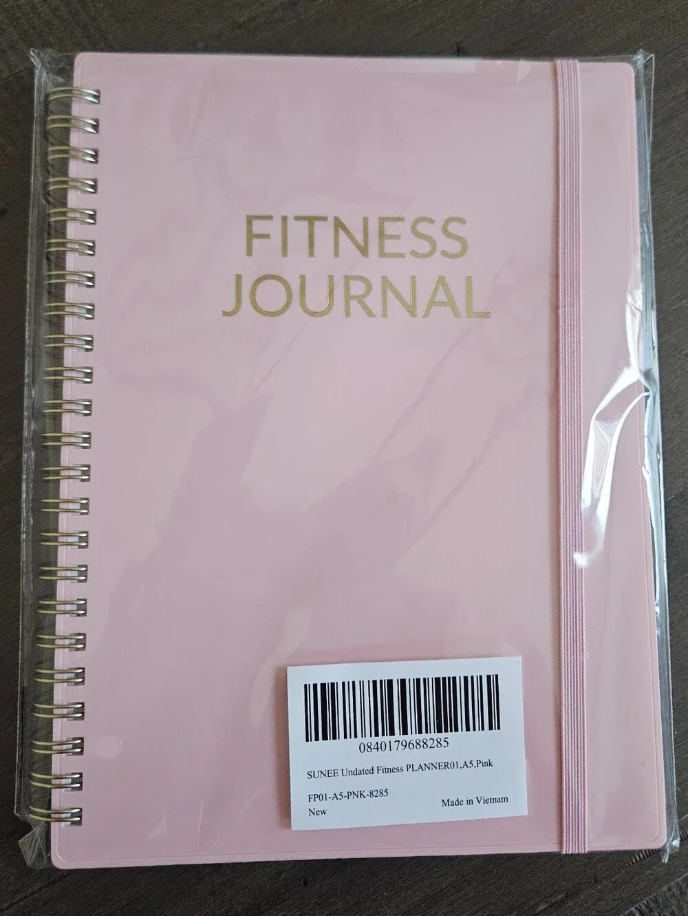 Sunee Fitness Journal/ Log Book in Pink New In Package